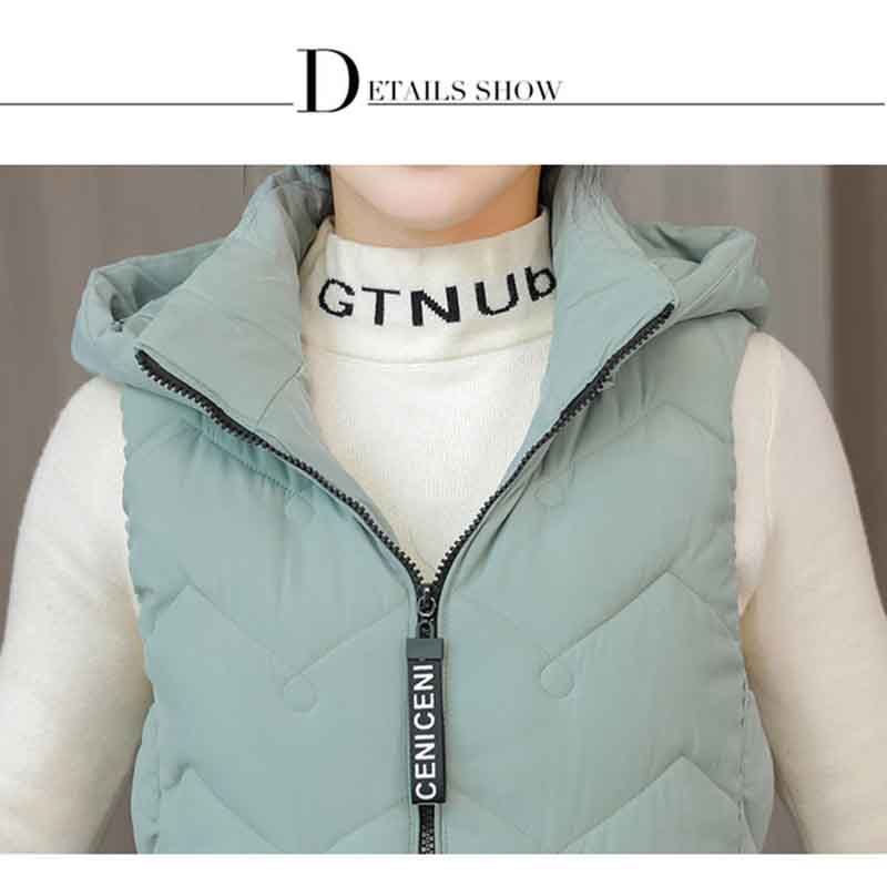 Women's Winterized Vest Autumn and Winter Mid-length Slim Fit Plus Size Thick Coat