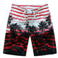 Thin Comfortable Beach Pants Men's Summer Coconut Tree Printing Breathable Sweat-absorbing Sports Outerwear Shorts
