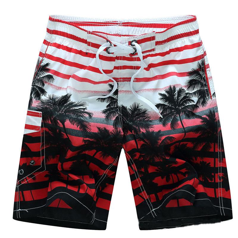 Thin Comfortable Beach Pants Men's Summer Coconut Tree Printing Breathable Sweat-absorbing Sports Outerwear Shorts