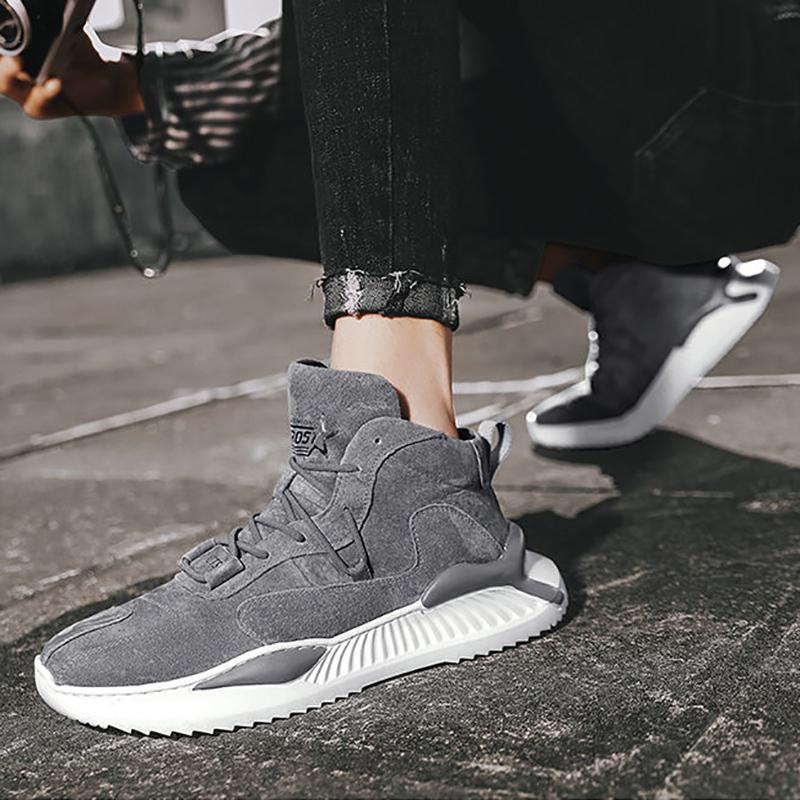 Men's High Top Sneakers Casual Running Shoes Korean Style Trendy All-match I Shoes