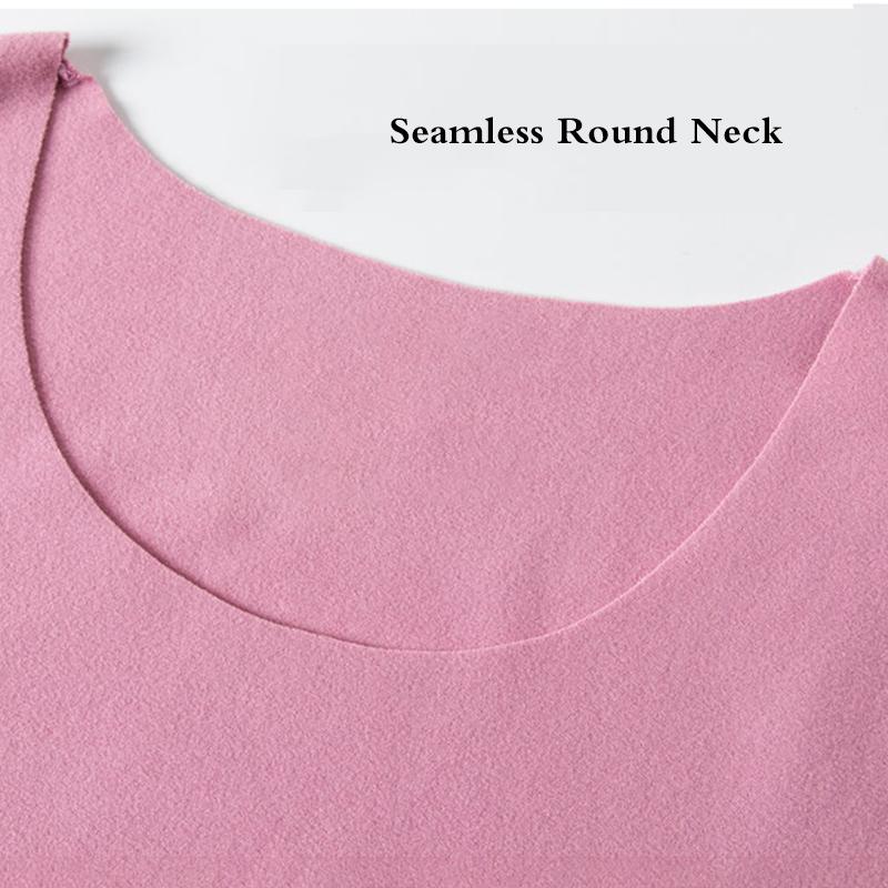 Women Winter Autumn Clothes Thermal Underwear O-neck Tops Pants Female Tight Suit Windproof Comfortable Soft Lining Long Sleeve High Elasticity Slim
