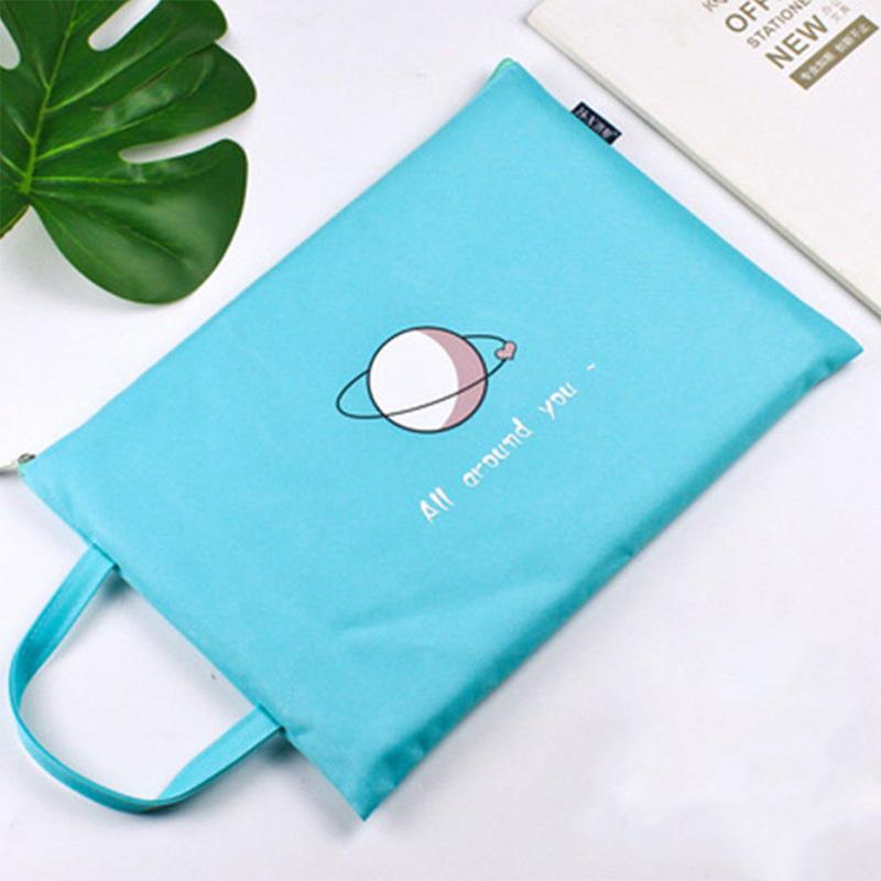 Multi-layer Waterproof Student Portable Tutoring Bag Large-capacity A4 Zipper File Bag Textbook Storage Bag Carrying Book Tutoring Bag