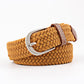 Belt Women Causal Leather Cover Buckle Woven Elastic Stretch Golf Wide Canvas Belts