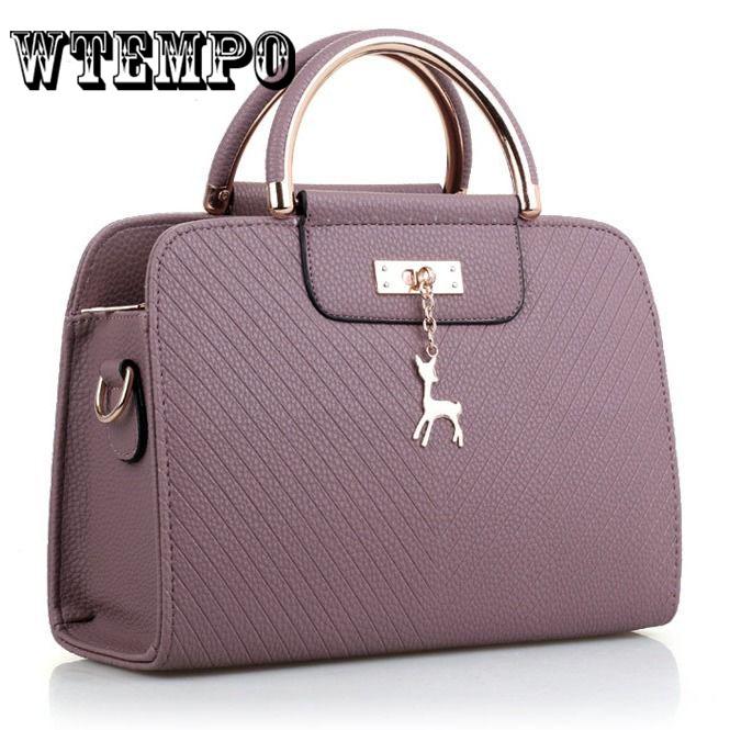 Female Deer Pendant Handbag Fashion Women Shoulder Bag Large Capacity Crossbody Messenger