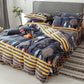 4pcs Home Textiles Quilt Cover Winter Lace Bedding Set Soft Warm Queen/king Duvet Cover
