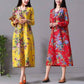 Brand WomenAutumn and winter seasonDress Long Sleeve Floral DressParty Dress