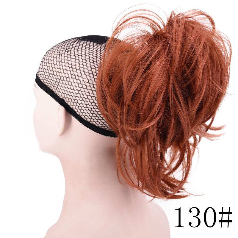 Synthetic Hair Buns Scrunchy Chignon Elastic Wavy Scrunchies Wrap for Ponytail Extensions for Girl