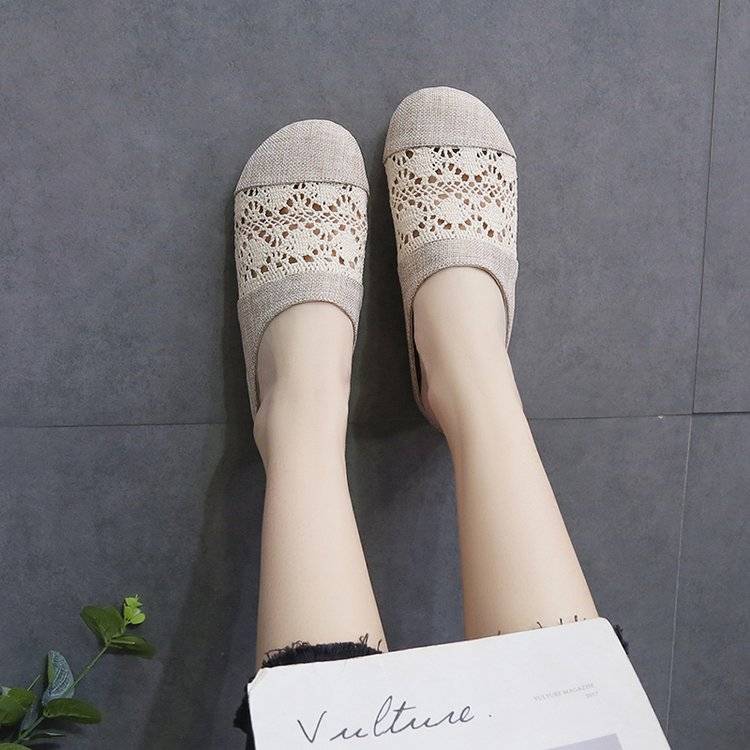 Patchwork Espadrilles Shoes Woman Genuine Leather Creepers Flats Ladies Moccasins