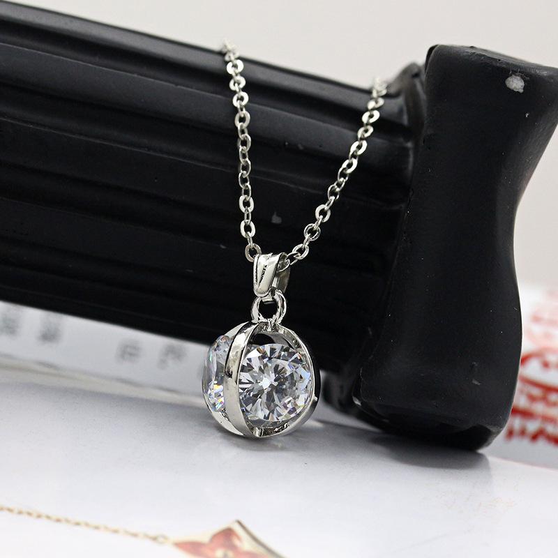 Boutique Four-sided Zircon Necklace Necklace Creative Fashion Pumpkin Necklace