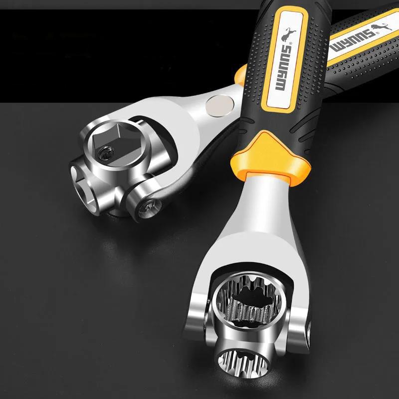 Universal Socket Wrench 8-in-1 Multi-function Ratchet Wrench 8-21mm Hexagon Wrench Car Repair Tool