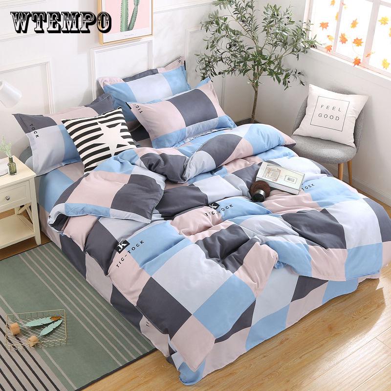 Brand Duvet Cover Sets Retro Blue Quilt Duvet Cover Bed Sheet Home Textile Bedroom
