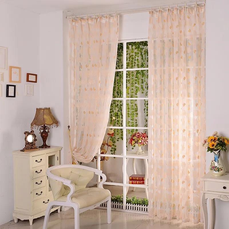 Small Fresh Pink Gauze Curtain Dandelion Butterfly Cotton Linen Gauze Shading Breathable Living Room Bedroom Bay Window Gauze Curtain (150×260cm)