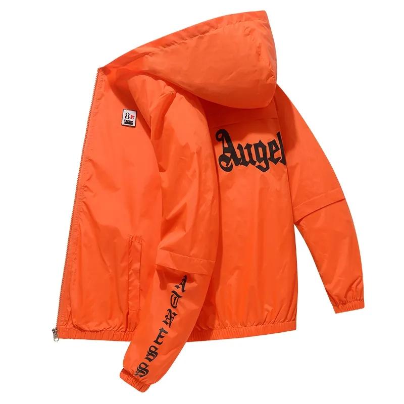 Men's Youth Trend Sun Protection Clothing Slim Fashion Student Thin Hooded Sun Protection Clothing Coat Fishing Clothing
