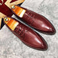 Formal British Style Men Leather Trend Pointed Toe Slip-On Design Mens Business Wedding Dress Shoes