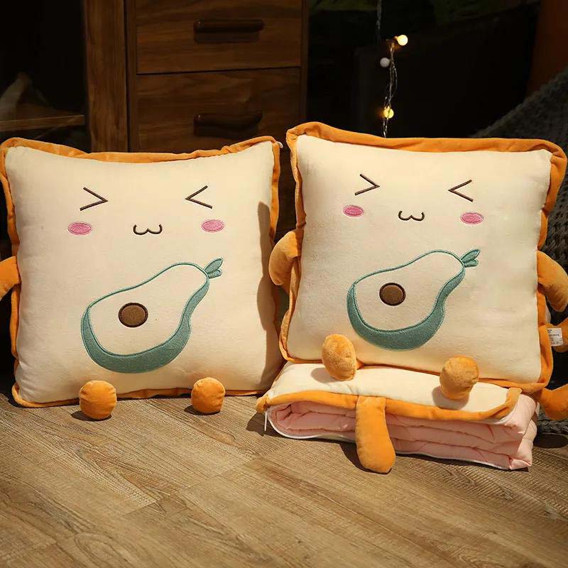 Doll Pillow Quilt Dual-use Office Nap Small Pillow Blanket Two-in-one Four-season Pillow