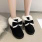 Snow Boots Women's Winter Bowknot Students Cute and Velvet To Keep Warm Wearing Thick-soled Non-slip Cotton Shoes