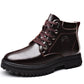 Winter Men's Genuine Leather Boots Wool Inner Thickening High-top Warm Ankle Boots  Business Leather Shoes Snow Boots