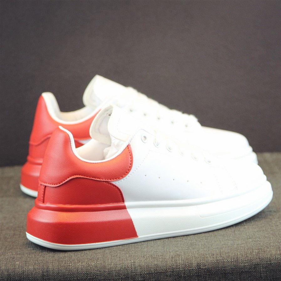 Women Sneakers Pu Leather Shoes Thick Bottom Spring Summer Couple Comfort Vulcanized Platform Shoes  Casual  Sneakers for Men Women