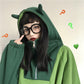 Hoodies Women Cartoon Ears Cute Hooded Long Sleeve Sweatshirt Autumn Winter Plus Velet Pullover