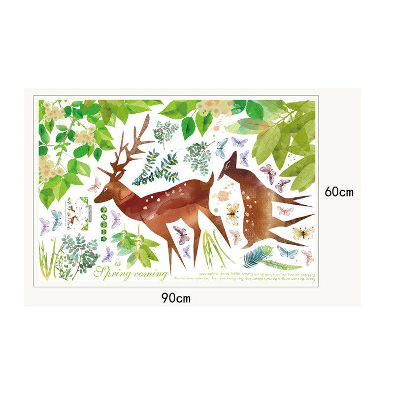 [Wall stickers] flower deer jungle butterfly wall stickers home decor living room kitchen wall decal
