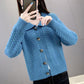 Autumn and Winter Solid Color Cardigan Jacket Knitted Loose Long-sleeved Tops Fashion Simple Women's Sweater
