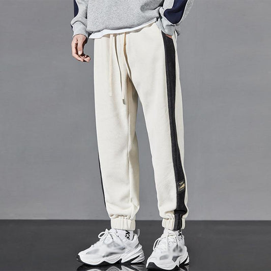 Corduroy Casual Pants Men's Solid Color Ins New Loose All-match Tide Brand with Drawstring Trousers