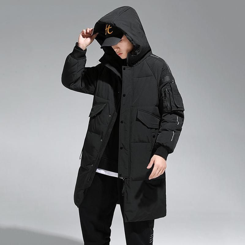 Over The Knee To Overcome The Thick Mid-length Men's Down Jacket Winter White Duck Down Jacket