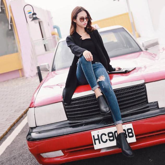 European Style Women Girl Boots Woman British Style Rivet Boots Martin Boots Autumn Winter Shoes