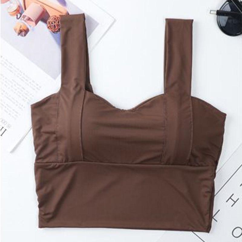 Sports Yoga Fitness Vest Body Shaping Beauty Back Thin Section Gathered Bra Wrapped Chest Yoga Running Bottoming Shirt Outer Wear Underwear Women