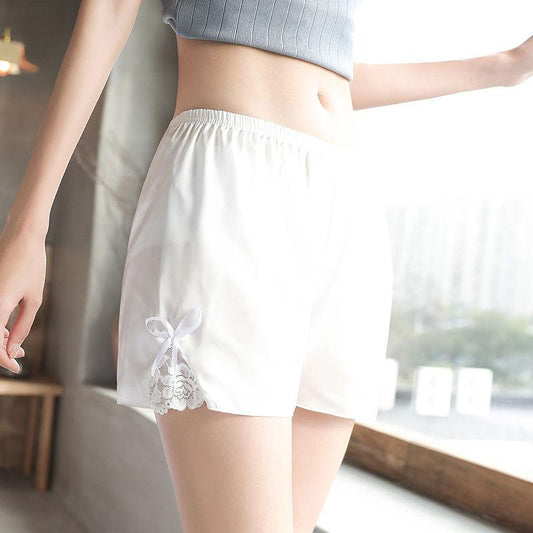 WTEMPO Pajama Pants Lace Sleepwear Women Shorts Lace Thin Safety Home Outside Anti-exhaust Leggings Shorts