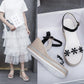 Women's Sandals Super High-heeled Wedge with Open Toe Flower Platform Sandals Waterproof Platform All-match Buckle Women's Shoes
