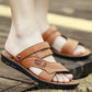 Summer Men's Sandals Men's Leather Sandals Breathable Casual Slippers Sandals Dual-use Beach Shoes