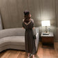 Women Lengthen Summer Light Long Sleeve Modal Cute Soft Casual Home Clothing Friends Party Dress