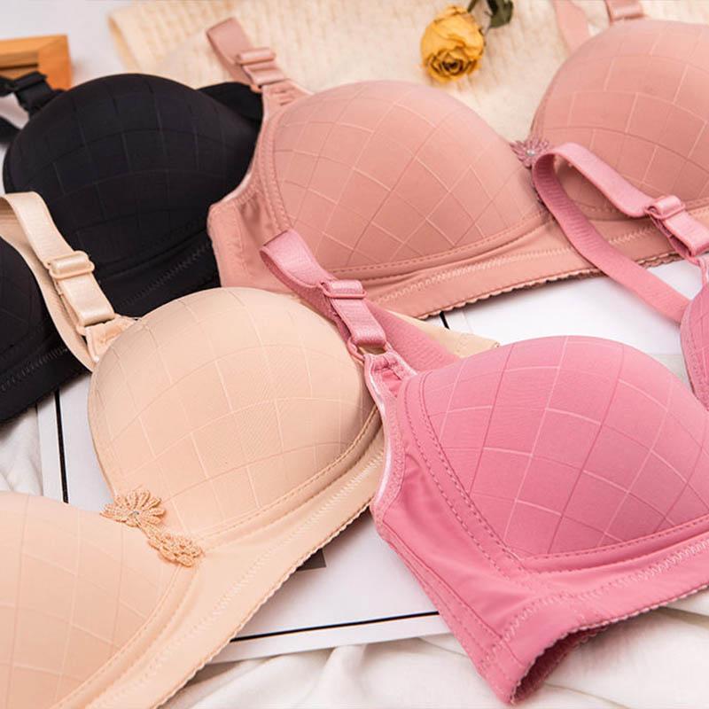 Thin Bra No Steel Ring Sexy Comfortable No Trace Adjustable Push Up Underwear Large Size Breathable Lightweight Ladies Bra