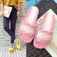 Slippers Female Summer Indoor Creative Cabbage Cute Soft Bottom Household Thick Bottom Bathroom Slippers Non-slip Parent-child Sandals and Slippers