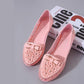 Spring Summer Slip-on Shoes Comfortable Lace Breathable Flat Shoes Female Solid Color Mesh Bow Casual Shoes