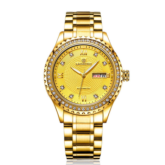 Men Automatic Mechanical Watch Business Watch Diamond Waterproof Luminous Watches