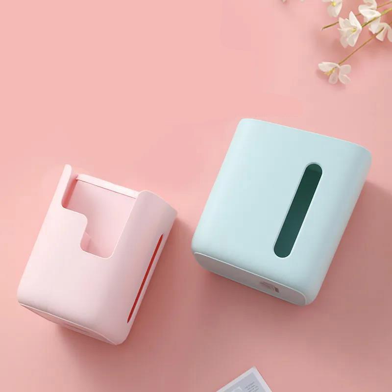 Desktop Tissue Box Shelf Cosmetic Bedside Multifunctional Storage Box Artifact Office Remote Control Tissue Box