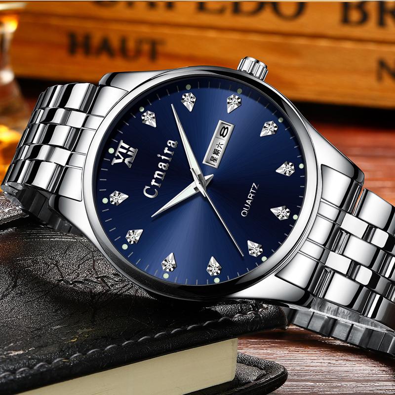 Automatic Machinery Men's Watches Top Luxury Brand Watch Men Business Steel Clock Men Moon Watch