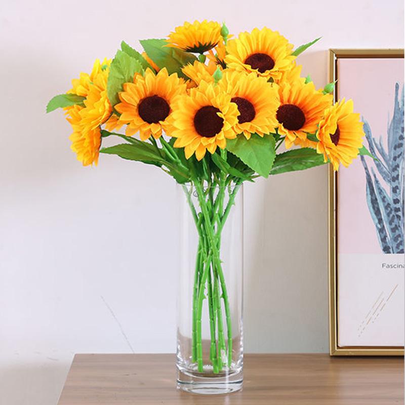 Sunflower Simulation Flower Sunflower Hand Bouquet Fake Flower Bouquet Picnic Photo Props Decorations Home Decoration