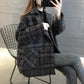 Woolen Coat Women Winter Thick Plaid Suit Jacket Woolen Coat Women