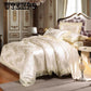 White Silver Pink Cotton Imitate Silk Bedding Set Luxury Queen King Size Bed Set