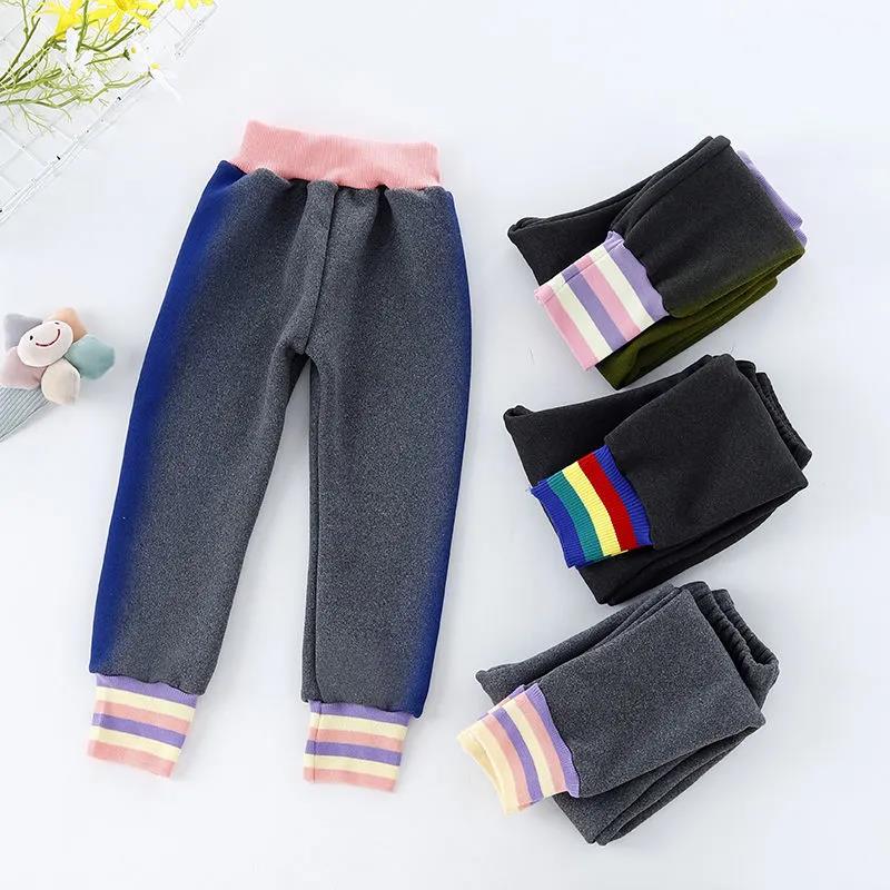 Girls' Leggings Velvet Pants Children's Three-layer Thickened Warm Pants Winter Children's Cotton Pants, Bottoming Pants