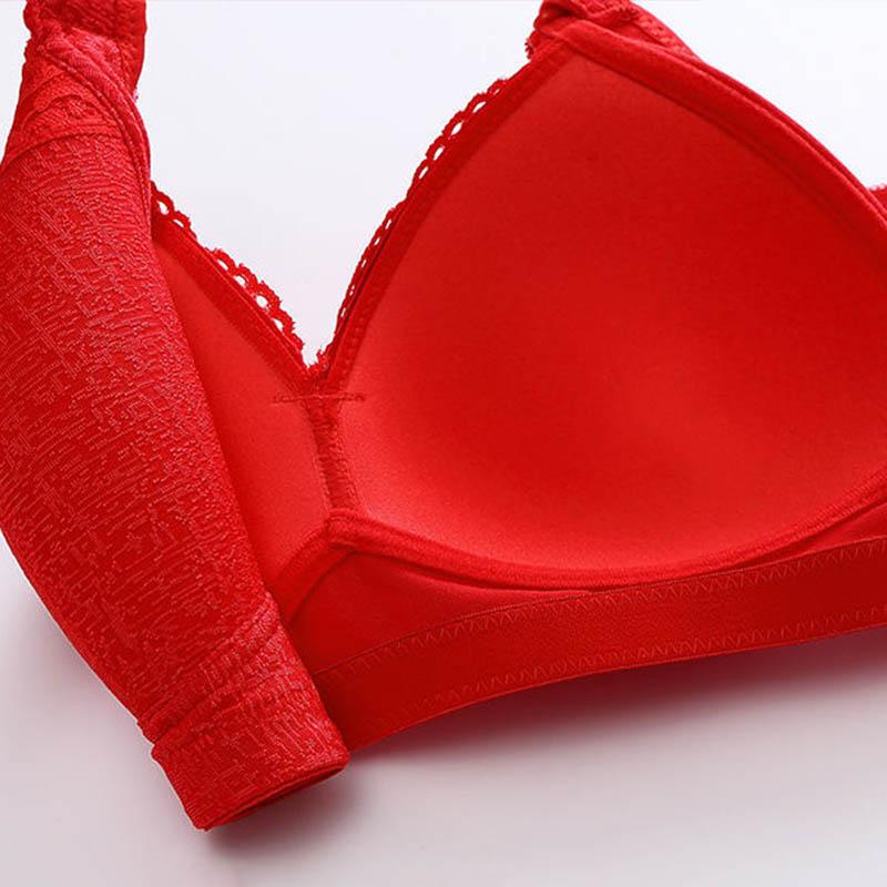 Ladies Lace Large Size Thin Bras No Steel Rings Anti-sagging Closed Breasts Comfortable Gathering Anti-Breathing Breathable Sexy Bra