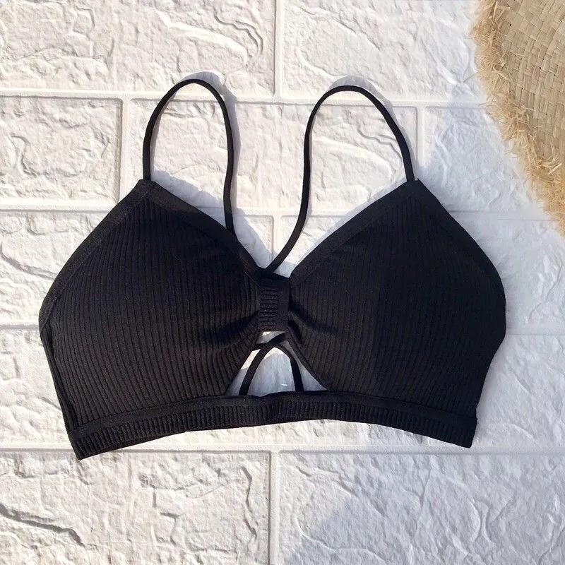 Over The Chest All Inclusive Bottoming Sexy Beautiful Back Wrapped Chest Non Steel Ring Anti Slip Sling Cross Style Fashion Hollow Out Bra