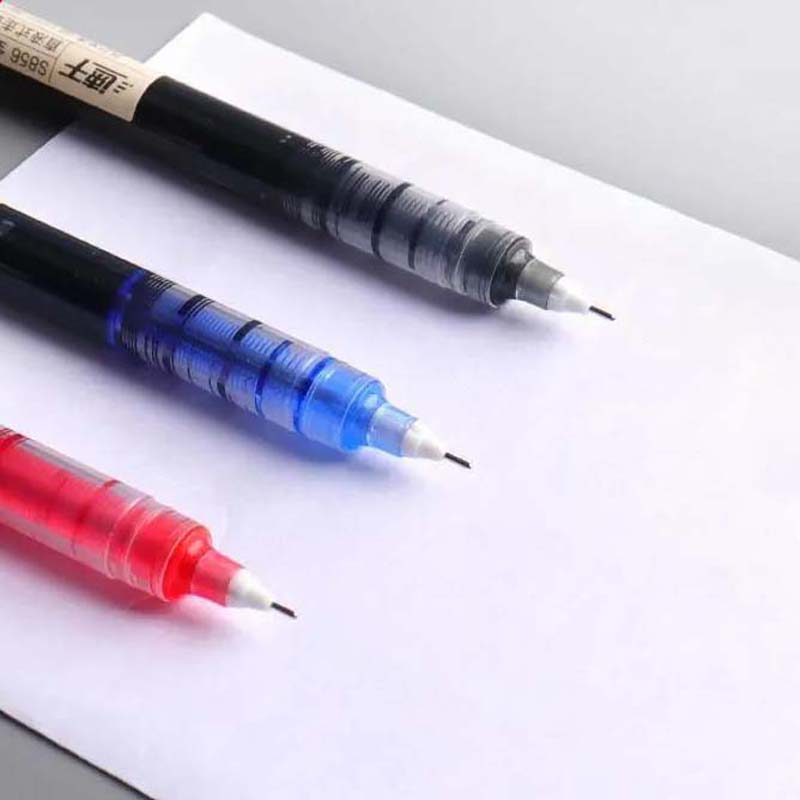 Straight Liquid Rollerball Gel Gel Pen Student Use Quick-drying Pen Full Syringe Fountain Pen