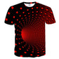 Summer Men T-Shirt Trend Full Body Mesh Dizziness Hypnosis 3D T-Shirt Casual Loose Short Sleeve Top