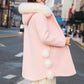 Fashion Women's Woolen Coat Popular Korean Imitation Mink Velvet Gold Mink Mid-length Coat