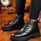 Winter Men's Genuine Leather Boots Wool Inner Thickening High-top Warm Ankle Boots  Business Leather Shoes Snow Boots