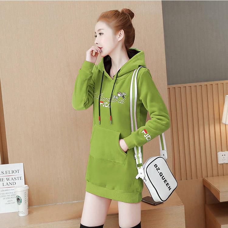 Woman's Loose Sweatshirt Long sleeve Hooded clothes Wild Large size Casual coat keep warm Winter